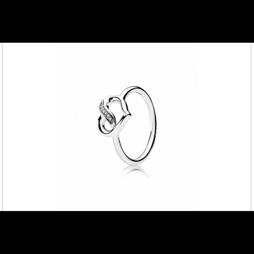 *sold*Pandora ribbons of love heart ring